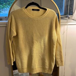 Tecrew women’s waffle knit cream colored top.